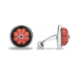 Coral flower with sapphires...
